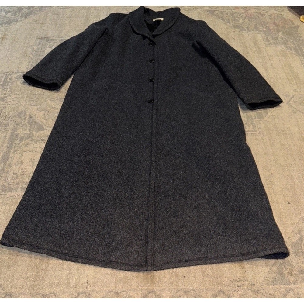 Travelsmith Womens Sz 2Xl XXL‎ Polyester Button Gray Long Coat